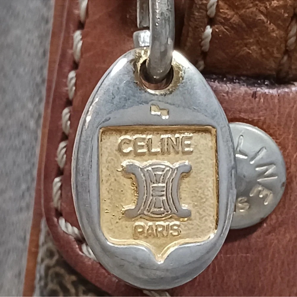 Céline Vintage Macadam Brown Coated Canvas Crossbody – Rare Paris Edition - Picture 7 of 15